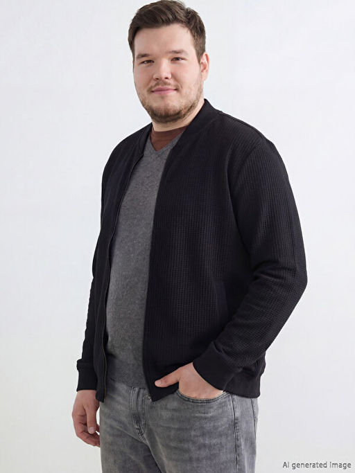 Kolej Yaka Erkek Fermuarl? Sweatshirt