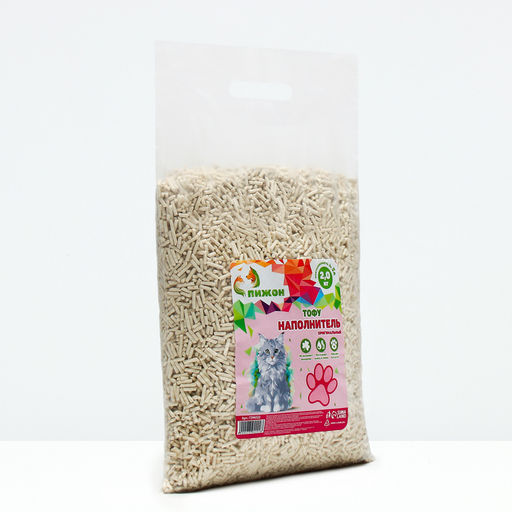 Наполнитель тофу, 5 л, оригинальный, «Пижон»