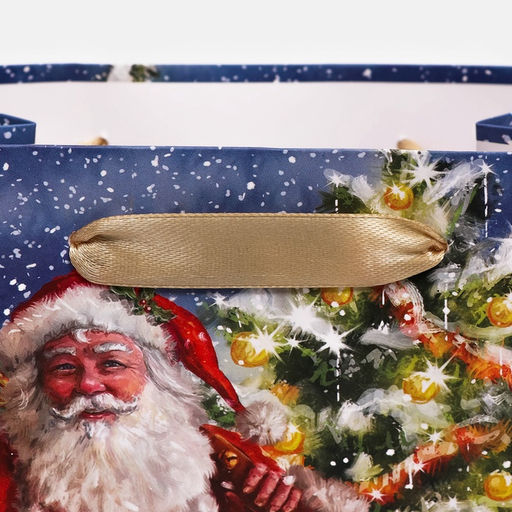 Цена за 2 шт. Пакет подарочный новогодний ламинированный Санта,18?23?10 см