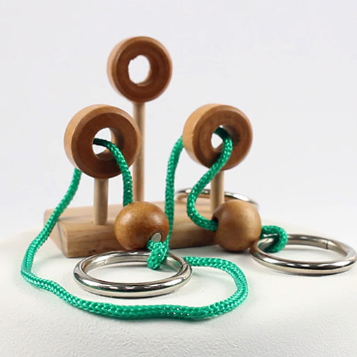 DELFBRICK DLS-08 Головоломка деревянная 1 шт Петли 7 элемент