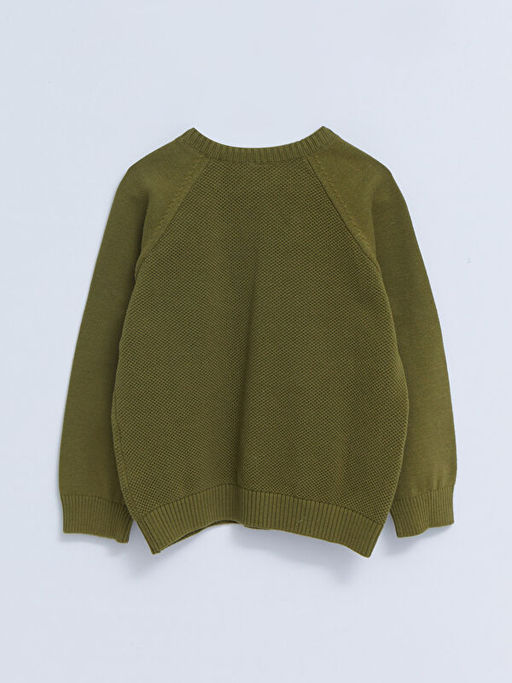 Bisiklet Yaka Kendinden Desenli Erkek Bebek Triko Kazak - Waikiki фото 2