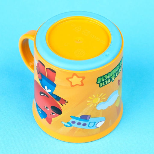 Кружка детская «Ми-Ми-Мишки» с нескользящим дном, 200 мл., цвет оранжевый