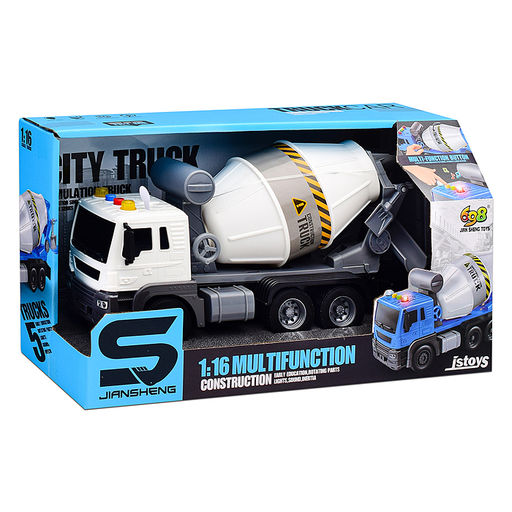 Машина "Бетономешалка" 1:16 (свет, звук) в коробке