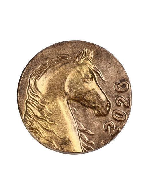 Шоколадная фигурка Медаль Лошадь 2026, кондитерская глазурь, 50 г