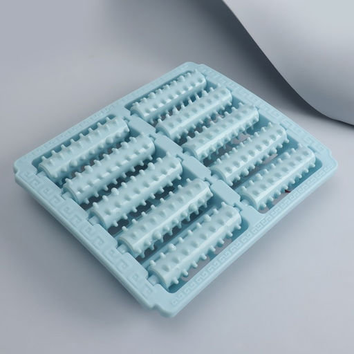 Массажёр «Барабаны», 26×22×5 см, 5 рядов, голубой