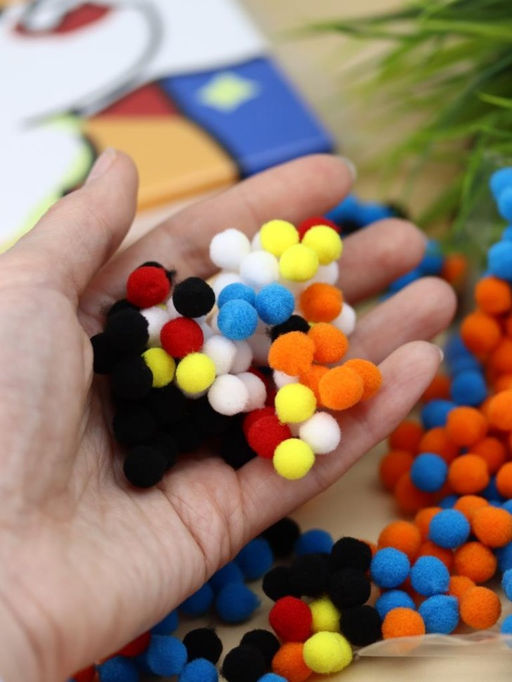 Картина из помпонов на подрамнике Draw Me! Funny fox, (20 х 20 см)