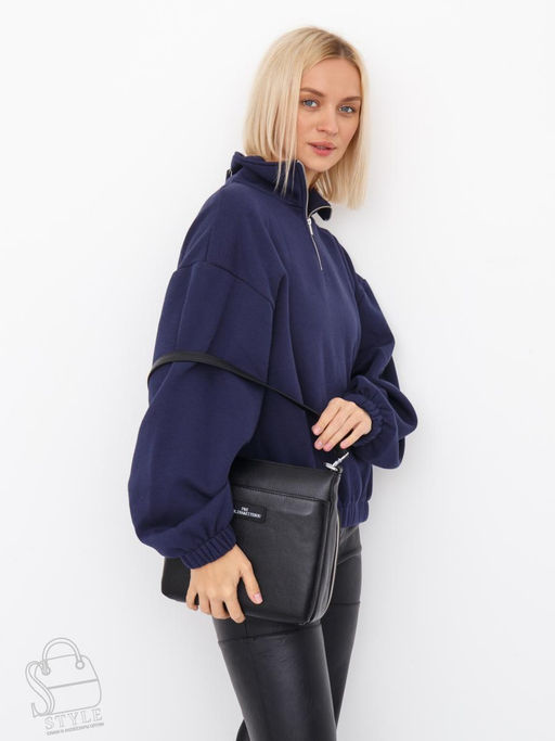 Сумка женская кожаная 2378Y black Polina&Eiterou