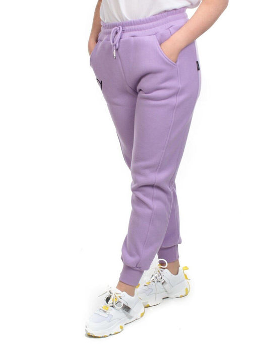 03 LILAC Брюки спортивные женские на флисе (100% хлопок) 7986 - Fashion фото 3