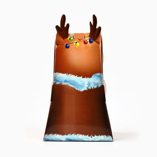 Цена за 5 шт. Коробка новогодняя складная с окном «Оленёнок», 9×16.5×6 см