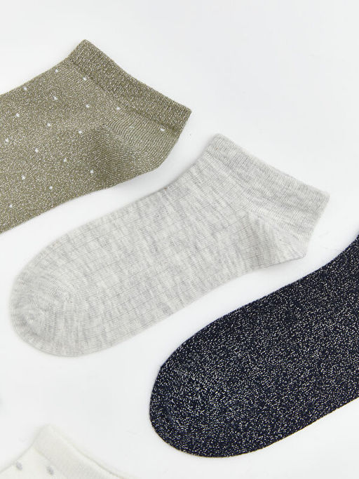 Desenli Kad?n Patik ?orap 5li