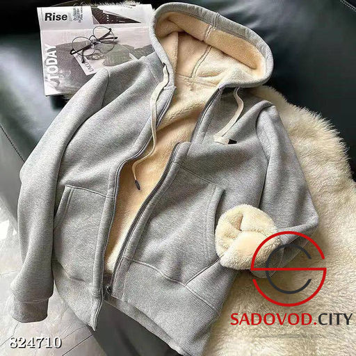 Зимний теплый худи с капюшоном