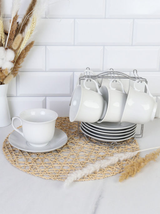 Чайный набор 12 предметов 350 мл на металл подставке / VR-6405 / - ГалеонТрейд фото 2