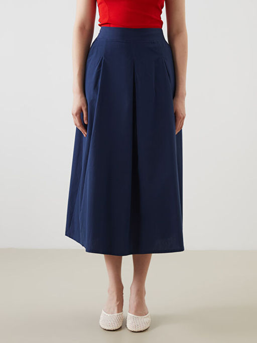 Beli Lastikli Pileli Etek