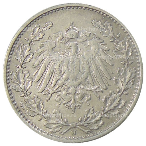 1/2 марки 1909 года J Германия