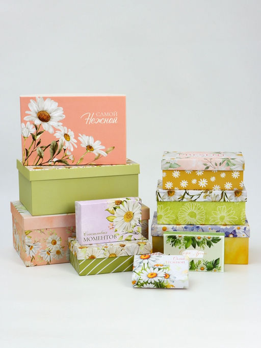 Набор подарочных коробок 10 в 1 «Самой нежной», 32.5×20×12.5 - 12×7×4 см