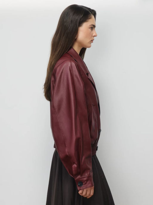 Куртка-бомбер из искусственной кожи с отложным воротником ZR2604102201-76 / Zarina  фото 6