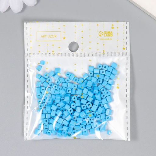 Бисер кубический стекло 4х4 мм Яркость. Лазурь набор 20 гр - Арт узор фото 3