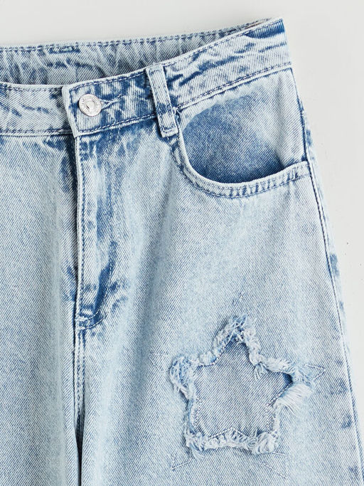 Wideleg K?z ?ocuk Jean Pantolon