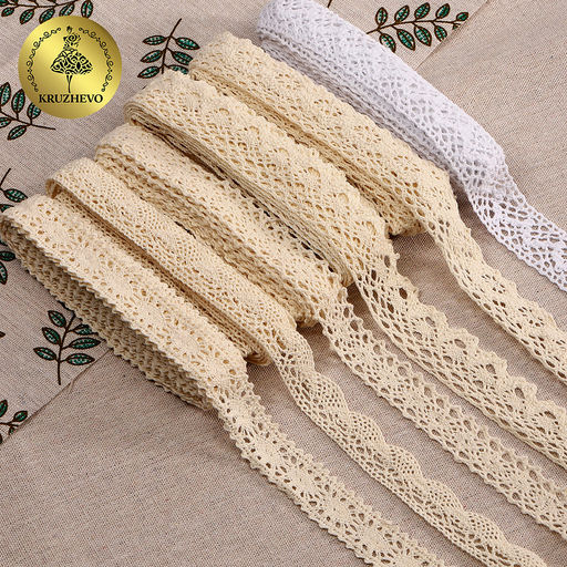Набор вязаного кружева Kruzhevo №3 цв.микс (6 дизайнов по 4,5м)