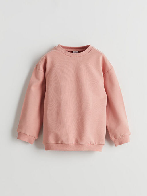 Bisiklet Yaka K?z Bebek Sweatshirt