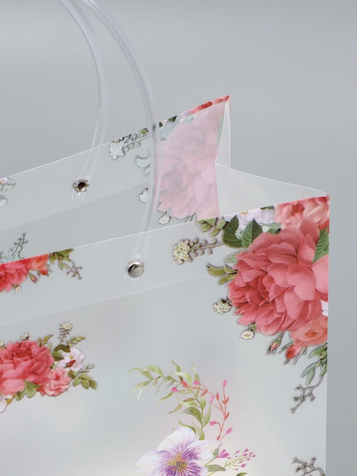 Пакет подарочный прозрачный , "Нежность" 30 х 26 х 12