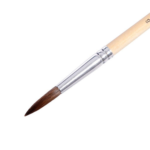 Цена за 10 шт. Кисть для рисования, белка, № 8, круглая, деревянная ручка, международный размер