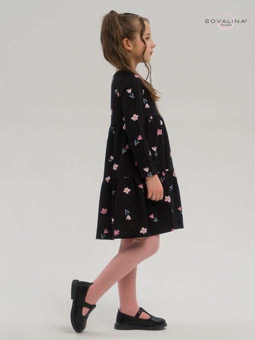 Платье Тиана тюльпаны на черном - Sovalina фото 21