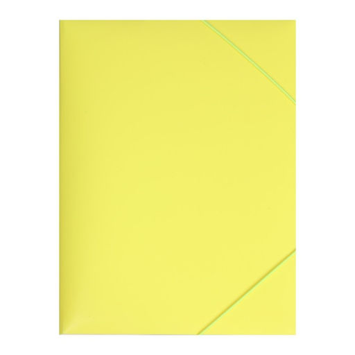 Цена за 2 шт. Папка на резинке А4, 500 мкм, Calligrata "Neon", корешок 30 мм, неоновая, жёлтая
