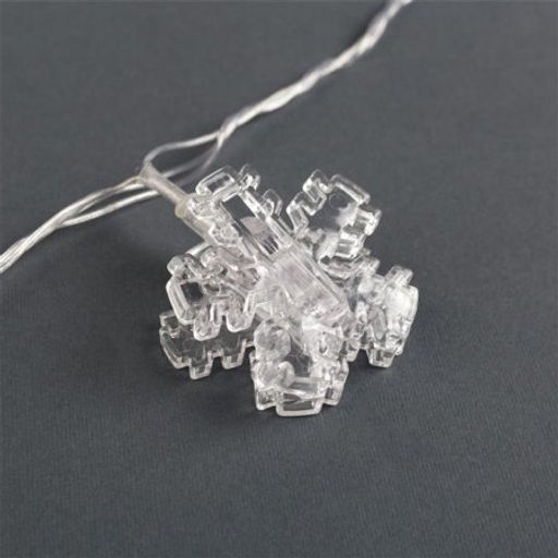 Гирлянда светодиодная 2 м 10 LED Снежинки прищепки / GT602 /уп 100/АКЦИЯ - Галеонтрейд фото 3