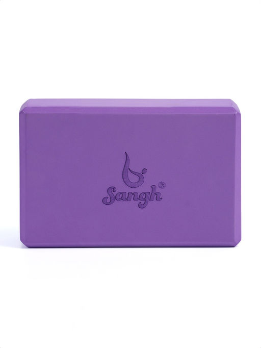 Блок для йоги 23×15×7.5 см, вес 120 г, фиолетовый