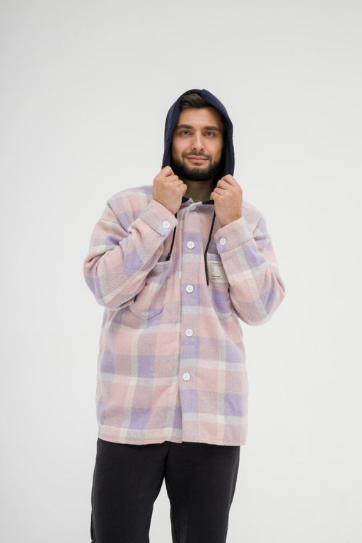 Рубашка утепленная,  толстовка c капюшоном оверсайз - Knitka wear фото 4