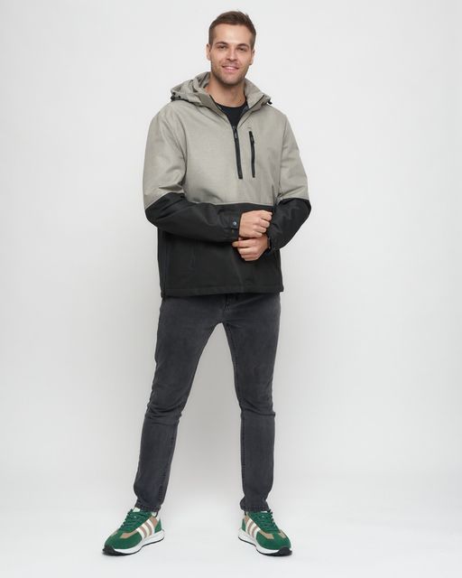 Куртка-анорак спортивная мужская бежевого цвета 3307B - Wonderrman фото 4