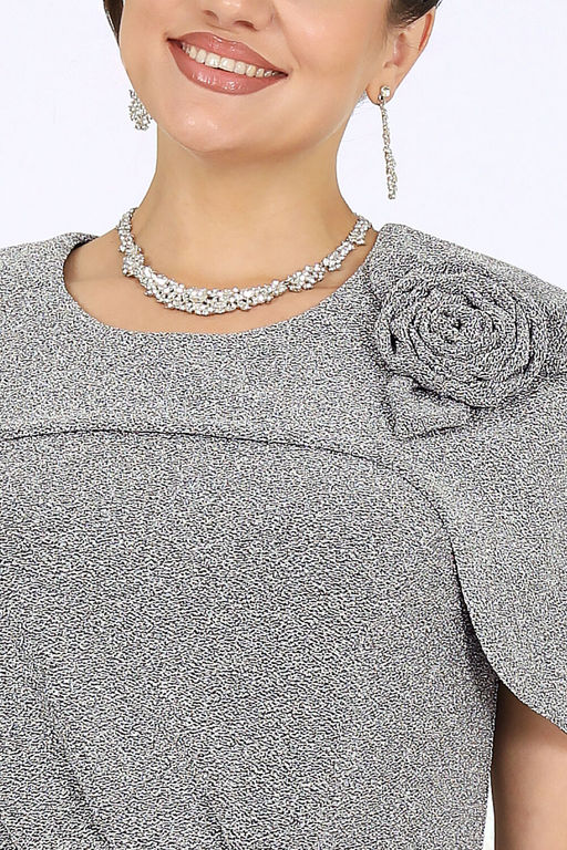 Платье Ninele 7524 серебро  фото 8