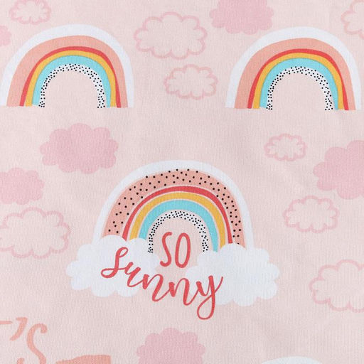Штора портьерная «Этель» Pink Rainbow, 145×260 см, рогожка