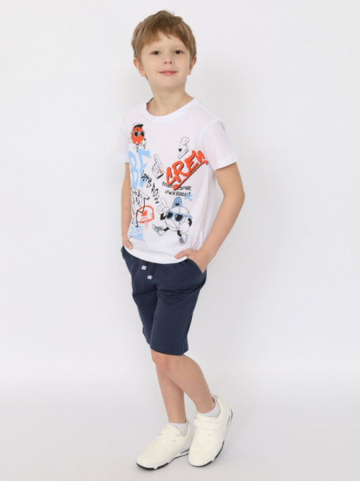 CRB wear/CSKB 63740-20-391 Футболка для мальчика,белый/Ex.Cherubino  фото 2