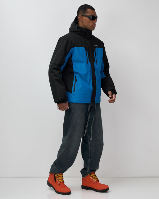 Горнолыжная куртка мужская зимняя голубого цвета 7612Gl - Mtforce фото 3