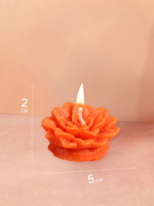 Цена за 2 шт. Свеча "Цветок" 5х5х2 см, соевый воск, микс