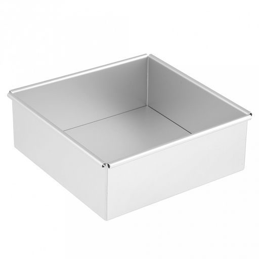 Форма для выпечки алюминиевая "Мастер" 20,2х20,2х7,5см, s1мм, съемное дно, загнутый край, в коробке (Китай)