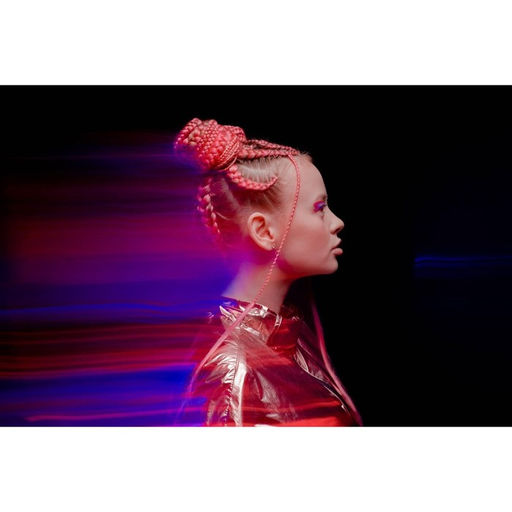 SIM-BRAIDS Канекалон трёхцветный, гофрированный, 65 см, 90 гр, цвет фиолетовый/сиреневый/пепельный(#FR-27) - Queen fair фото 5