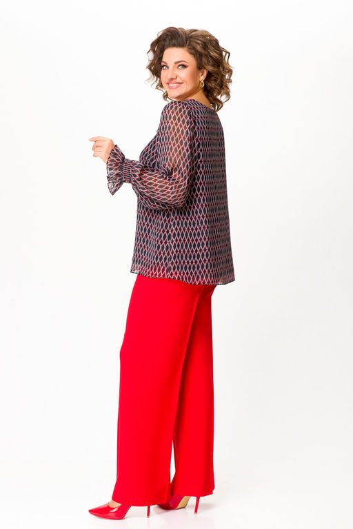 Блуза Swallow 803.2 черный+серебряный узор фото 738