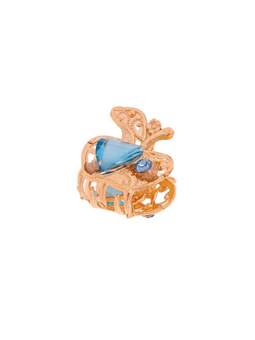 Цена за 12 шт. Крабик для волос «Арфея», яблочко, 2.3 см, золото МИКС