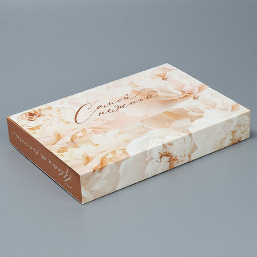 Складная коробка конверт Нежные пионы, 31 х 22 х 5 см - Дарите счастье фото 2