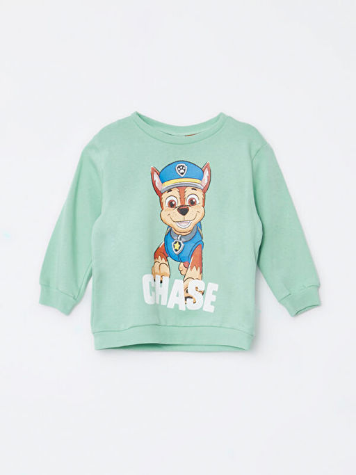 Bisiklet Yaka Uzun Kollu Paw Patrol Bask?l? Erkek Bebek Sweatshirt ve Pantolon 2li Tak?m - Waikiki фото 2