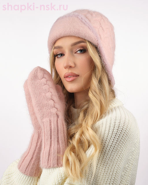 05012AgТ1 Коса травка Ушанка женская (54-58)