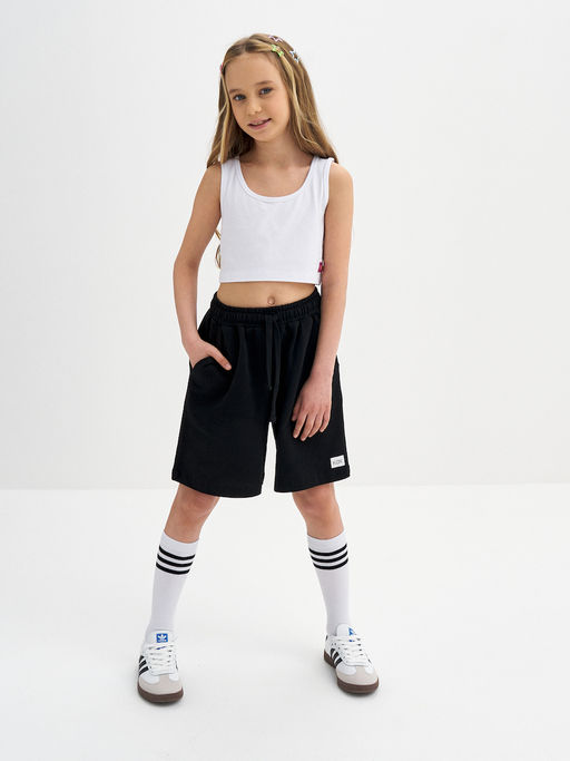 Черные шорты для девочки - Kogankids фото 2