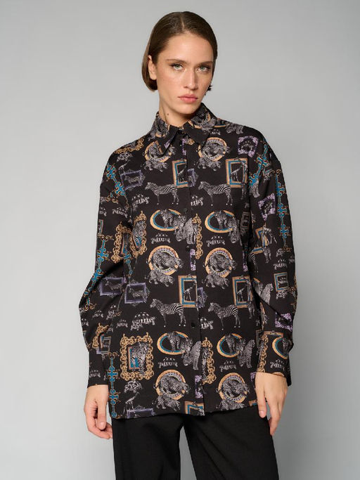 Блузка женская 12411-33064 multicolor-black - Eleganzza фото 2