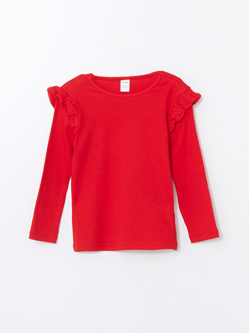 Bisiklet Yaka Uzun Kollu K?z Bebek Ti??rt 3l? - Waikiki фото 2