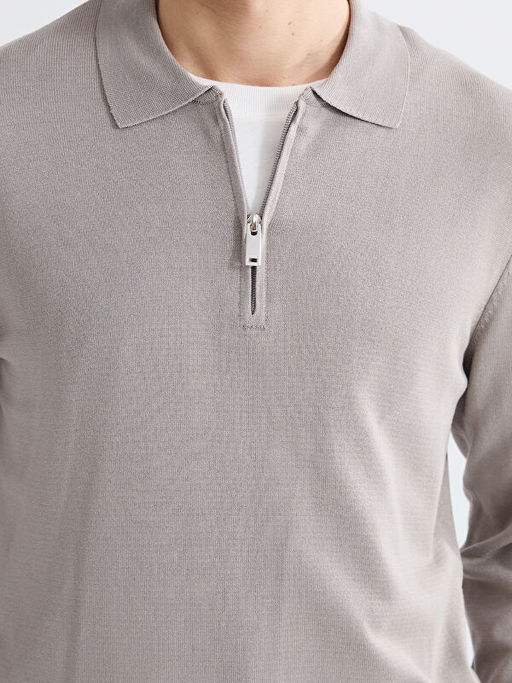 Polo Yaka Erkek Triko Kazak