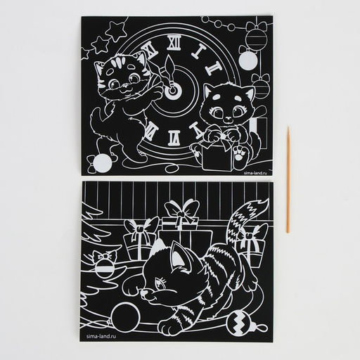 Подарочный набор для творчества на новый год «Котик и друзья»