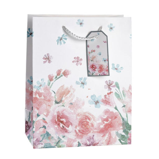 Цена за 12 шт. Пакет подарочный 18x23x10см Цветы / 5157M /уп 12/720/ - Галеонтрейд фото 3